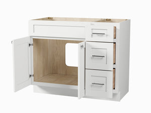 Disar 42" Single Bathroom Vanity Base Only in White