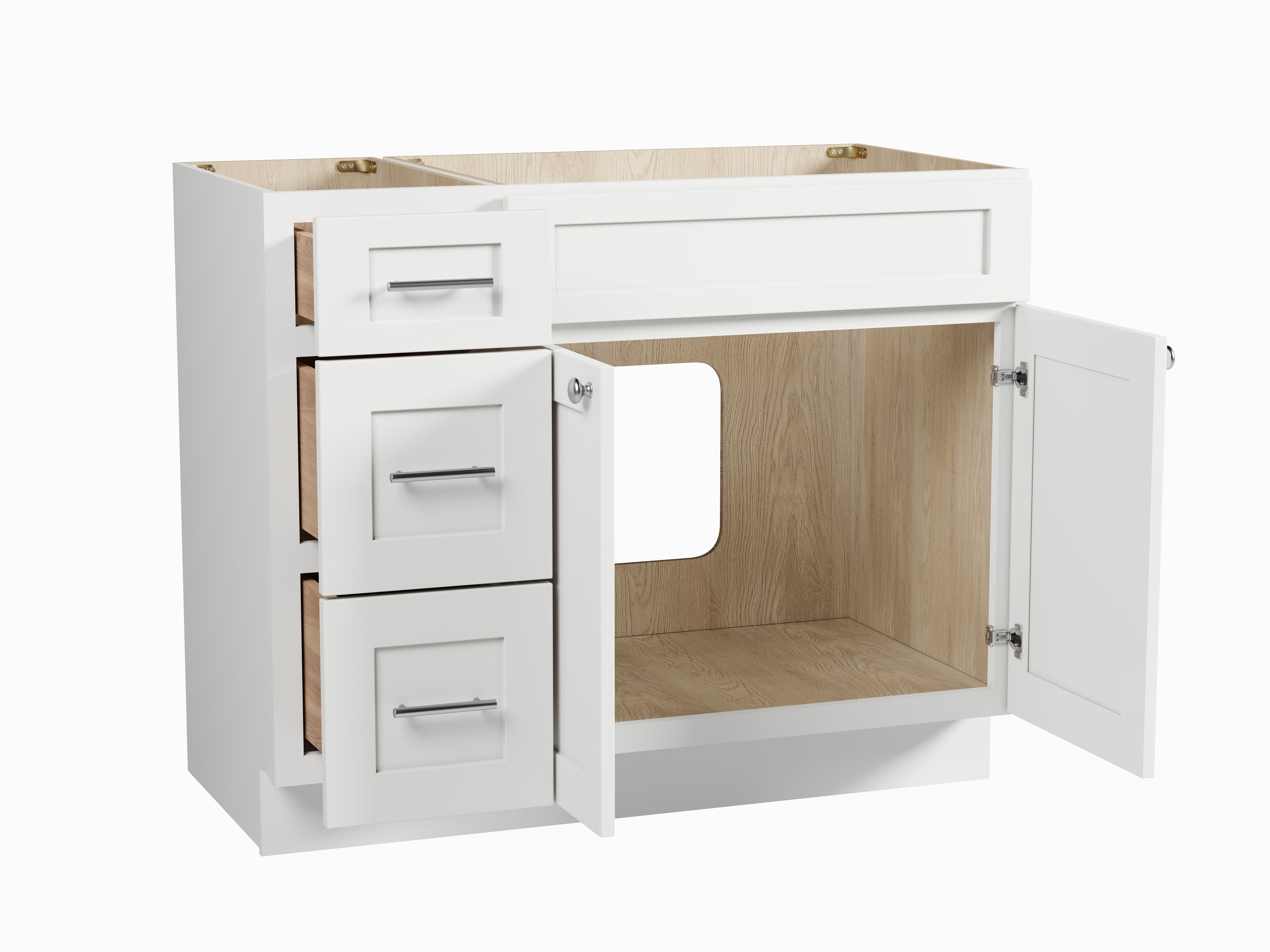 Disar 42" Single Bathroom Vanity Base Only in White