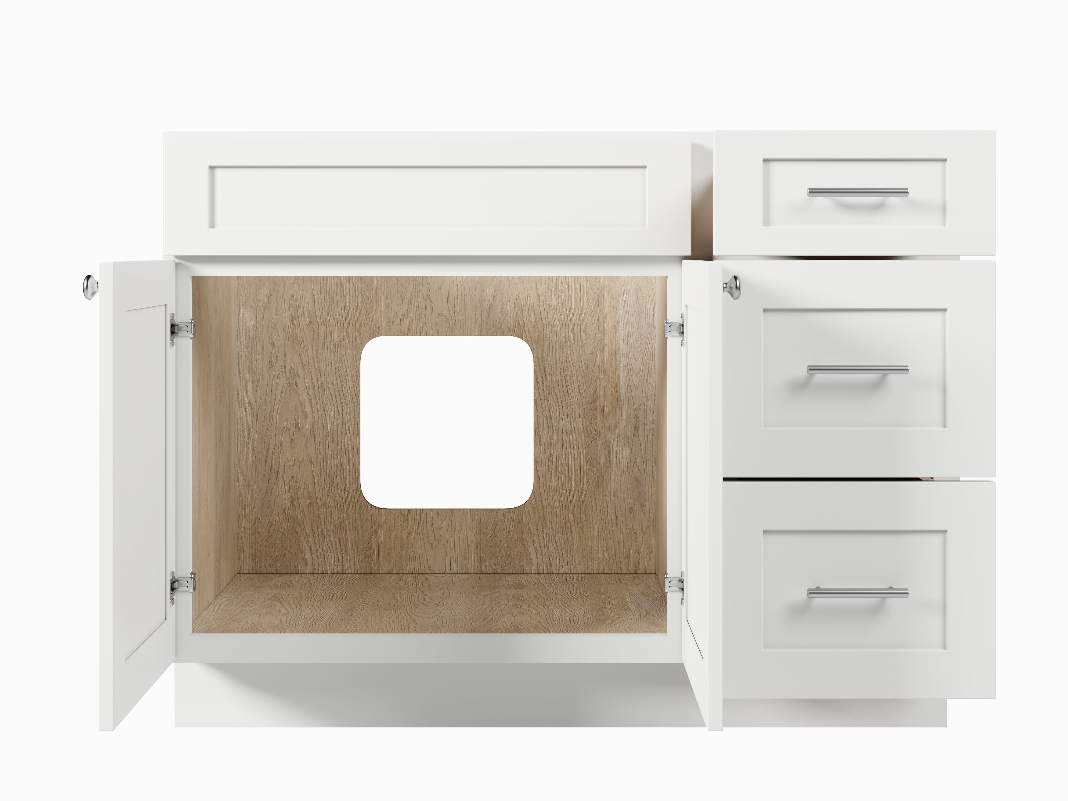 Disar 45'' Single Bathroom Vanity With Drawer Right Base Only