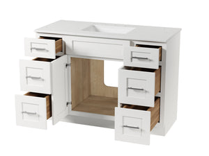 49'' Single Bathroom Vanity with Carrara Quartz Top