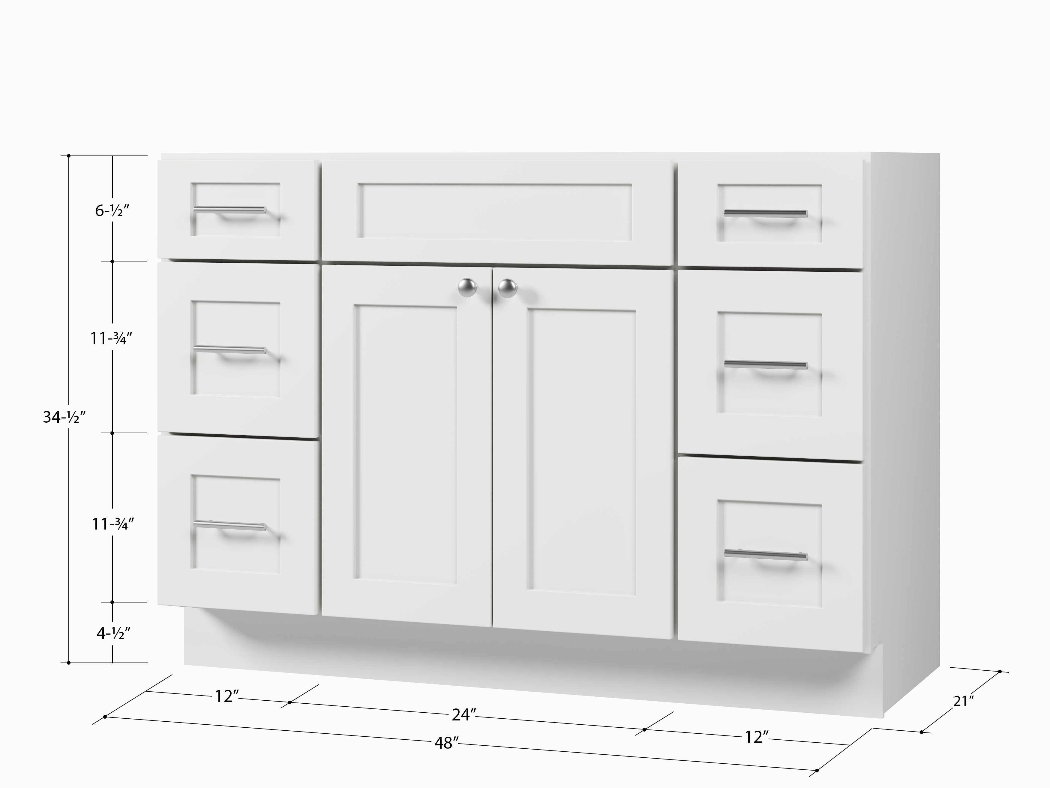 Disar 48'' Single Bathroom Vanity With Drawer Base Only