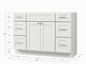 Disar 48'' Single Bathroom Vanity With Drawer Base Only