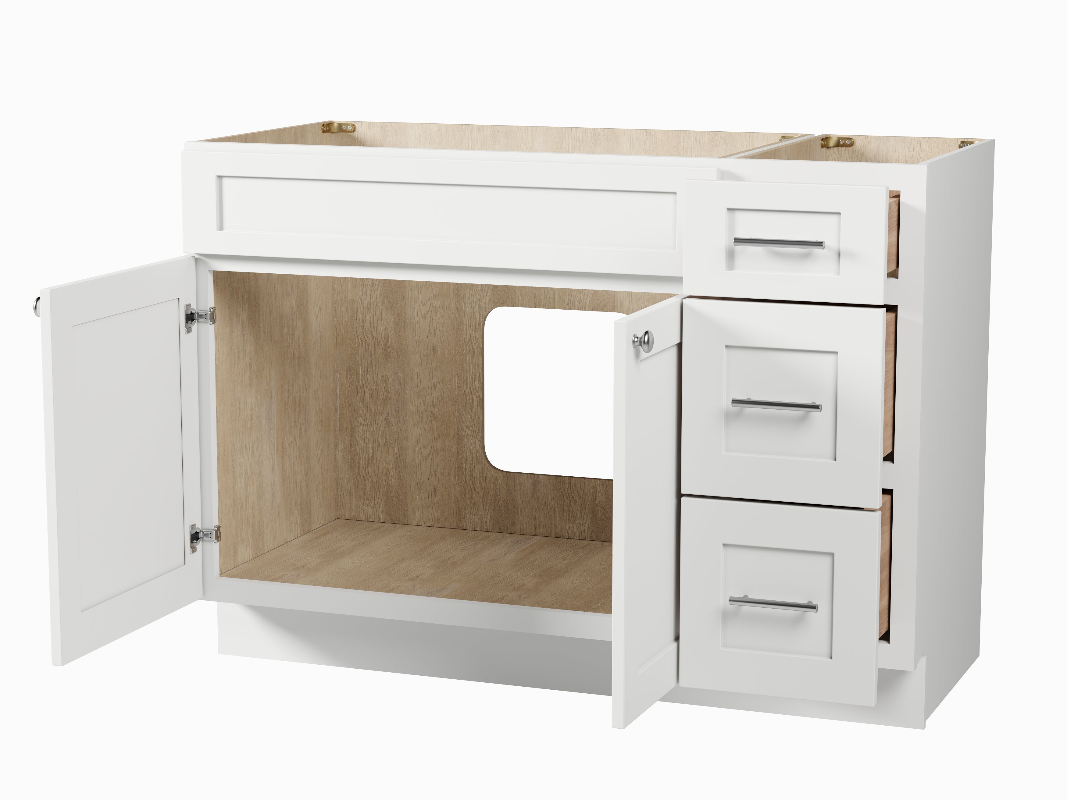 Disar 48" Single Bathroom Vanity Base with Right Drawers