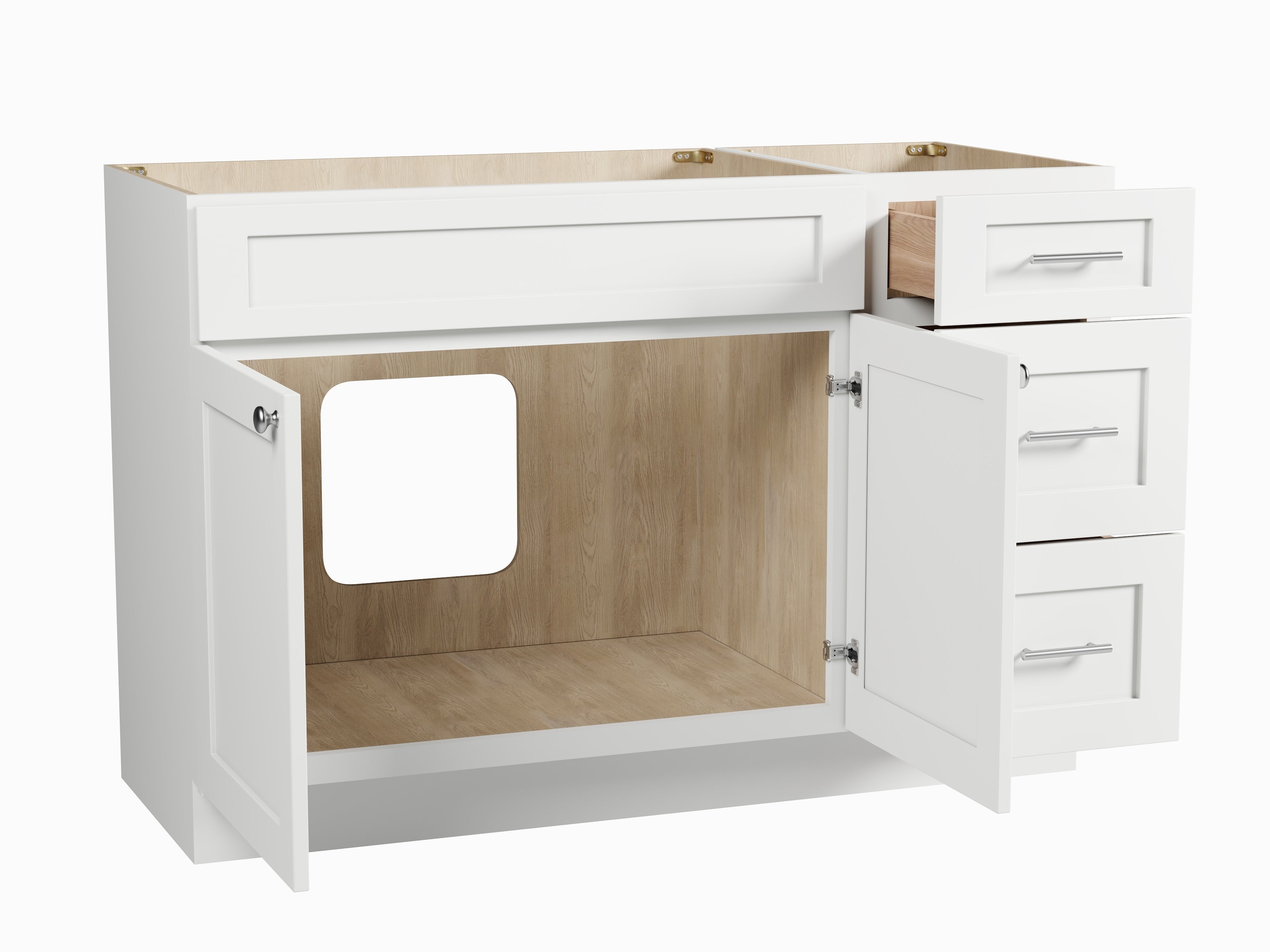 Disar 51" Single Bathroom Vanity Base Only in White