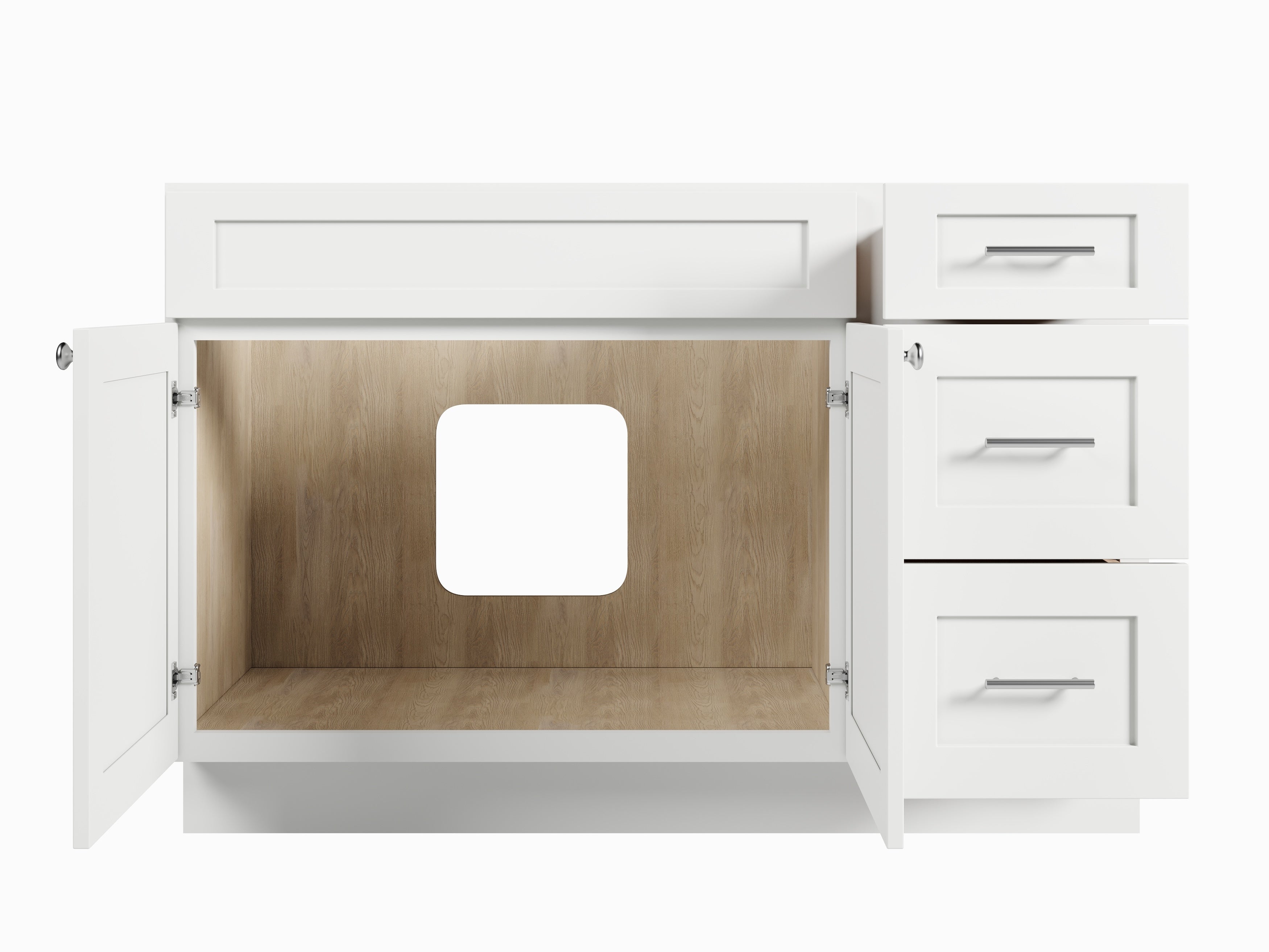 Disar 51" Single Bathroom Vanity Base Only in White