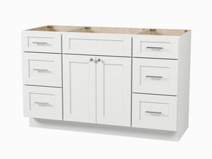 Disar 54" Single Bathroom Vanity Base Only in White