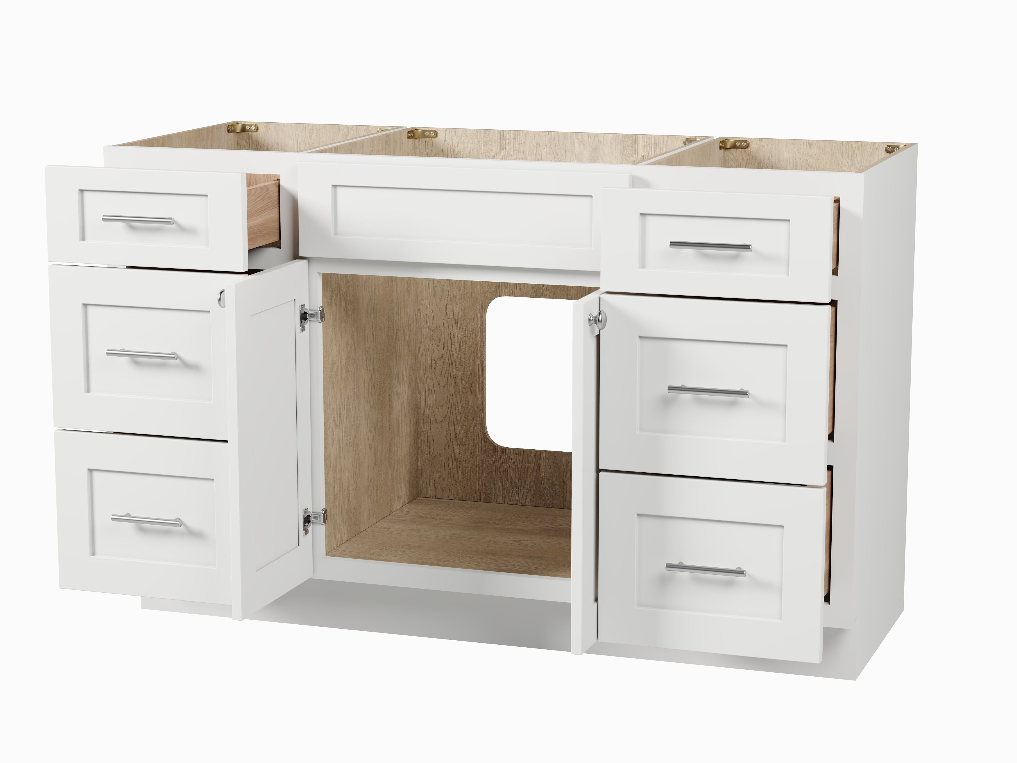 Disar 54" Single Bathroom Vanity Base Only in White