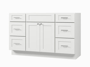 Disar 54" Single Bathroom Vanity Base Only in White