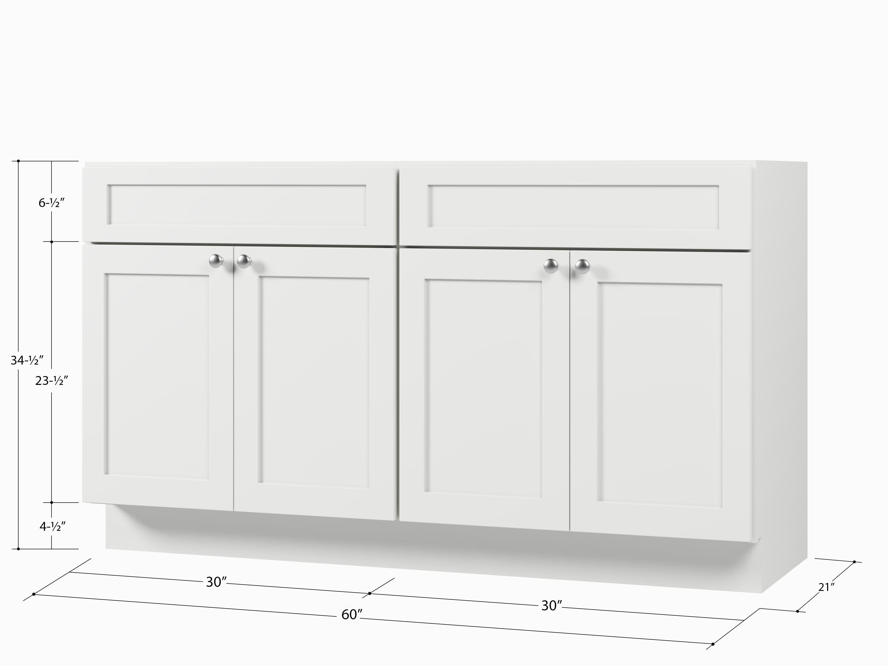 Disar 60'' Double Bathroom Vanity Base Only