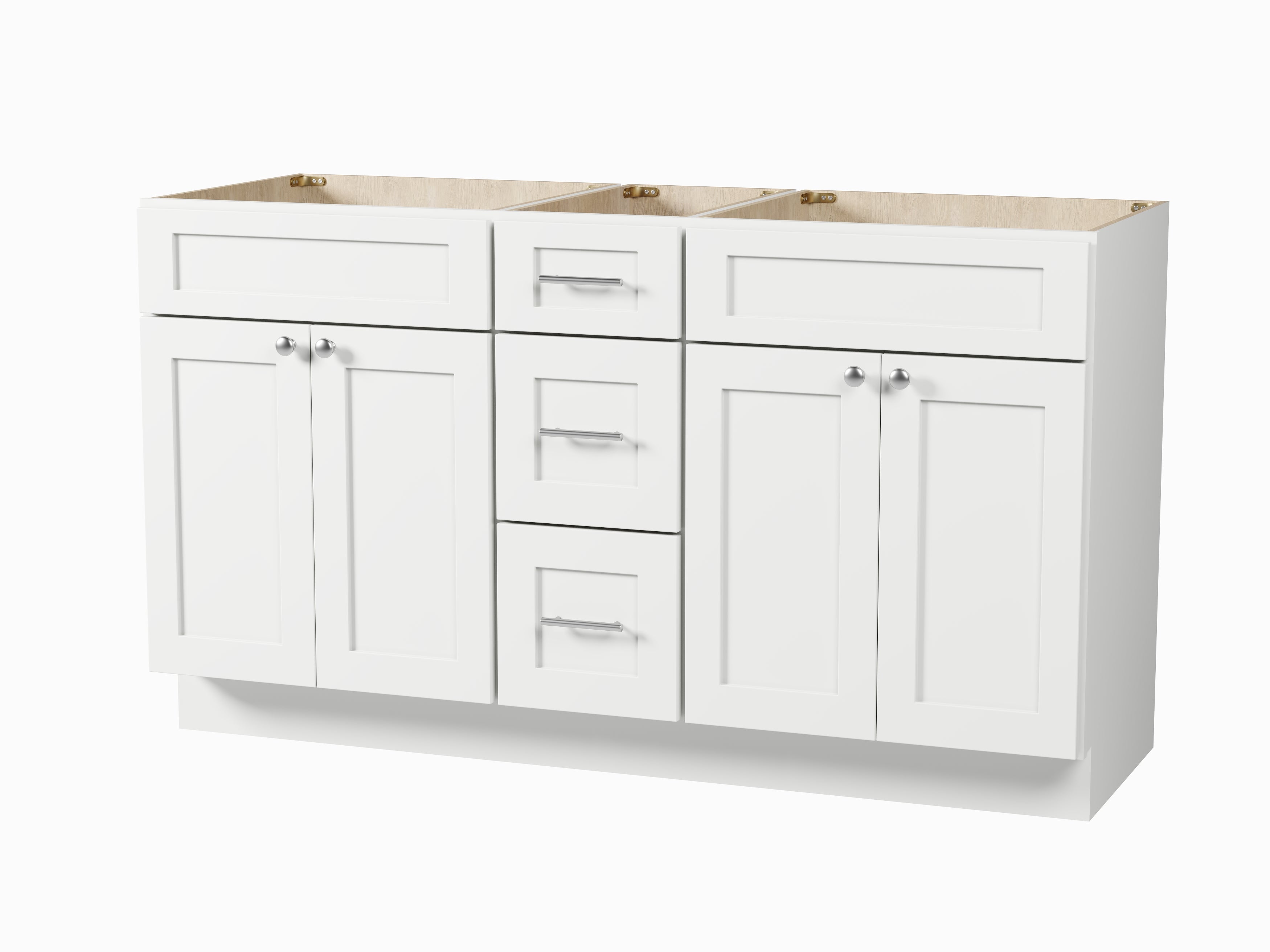 60" Double Bathroom Vanity Base only