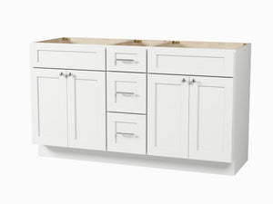 60" Double Bathroom Vanity Base only