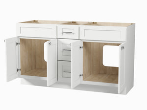 60" Double Bathroom Vanity Base only