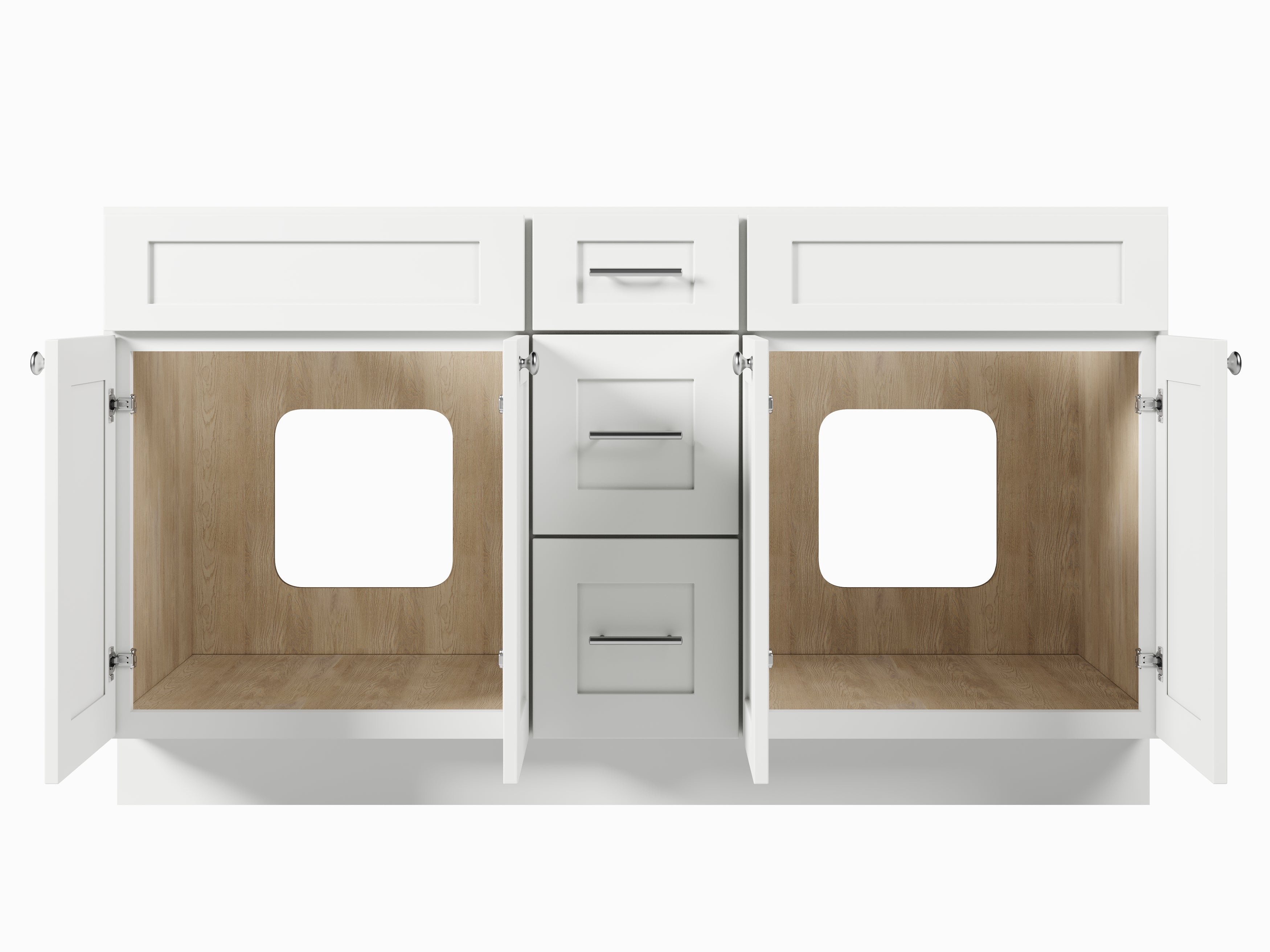 60" Double Bathroom Vanity Base only