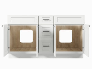 60" Double Bathroom Vanity Base only