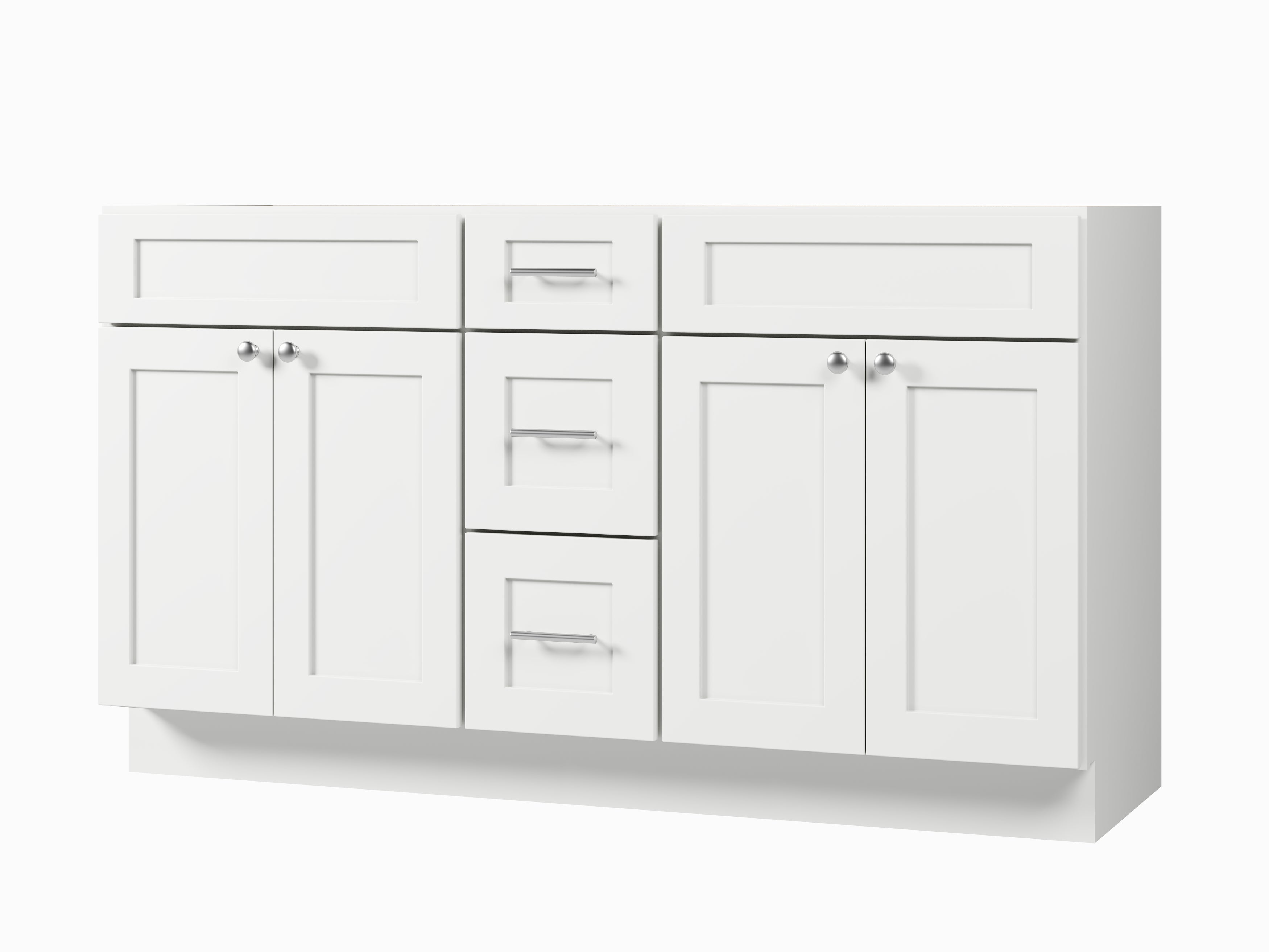 60" Double Bathroom Vanity Base only