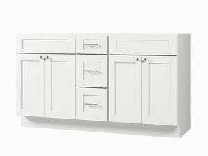 60" Double Bathroom Vanity Base only