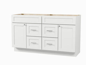 Disar 60'' Double Bathroom Vanity With Drawer Base Only