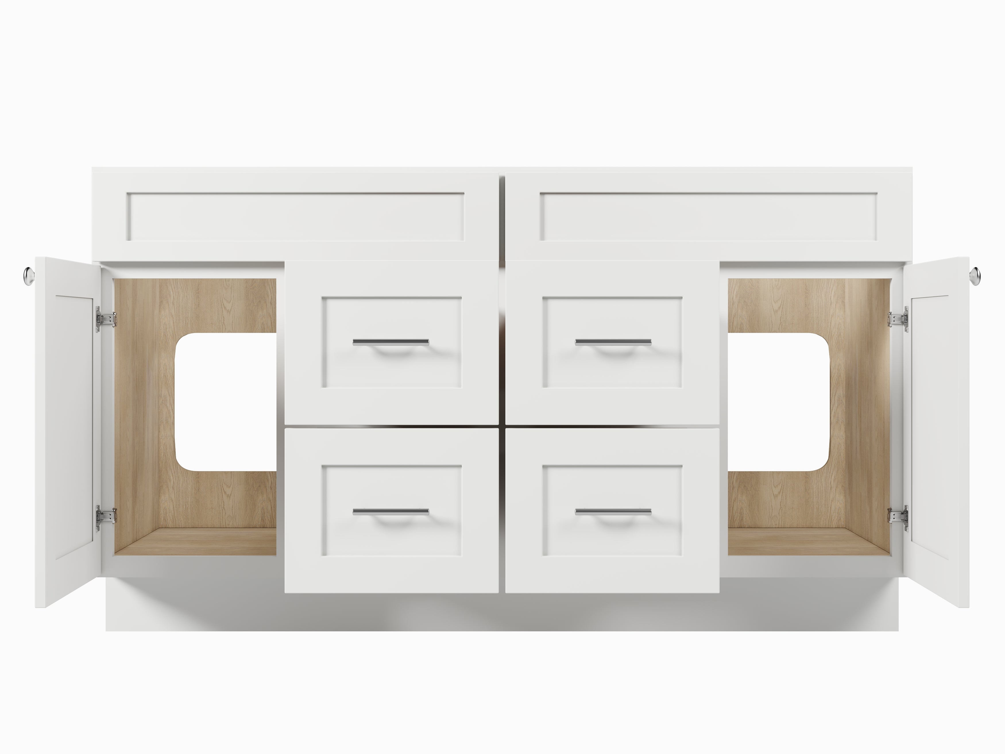 Disar 60'' Double Bathroom Vanity With Drawer Base Only