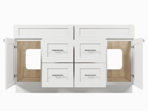 Disar 60'' Double Bathroom Vanity With Drawer Base Only