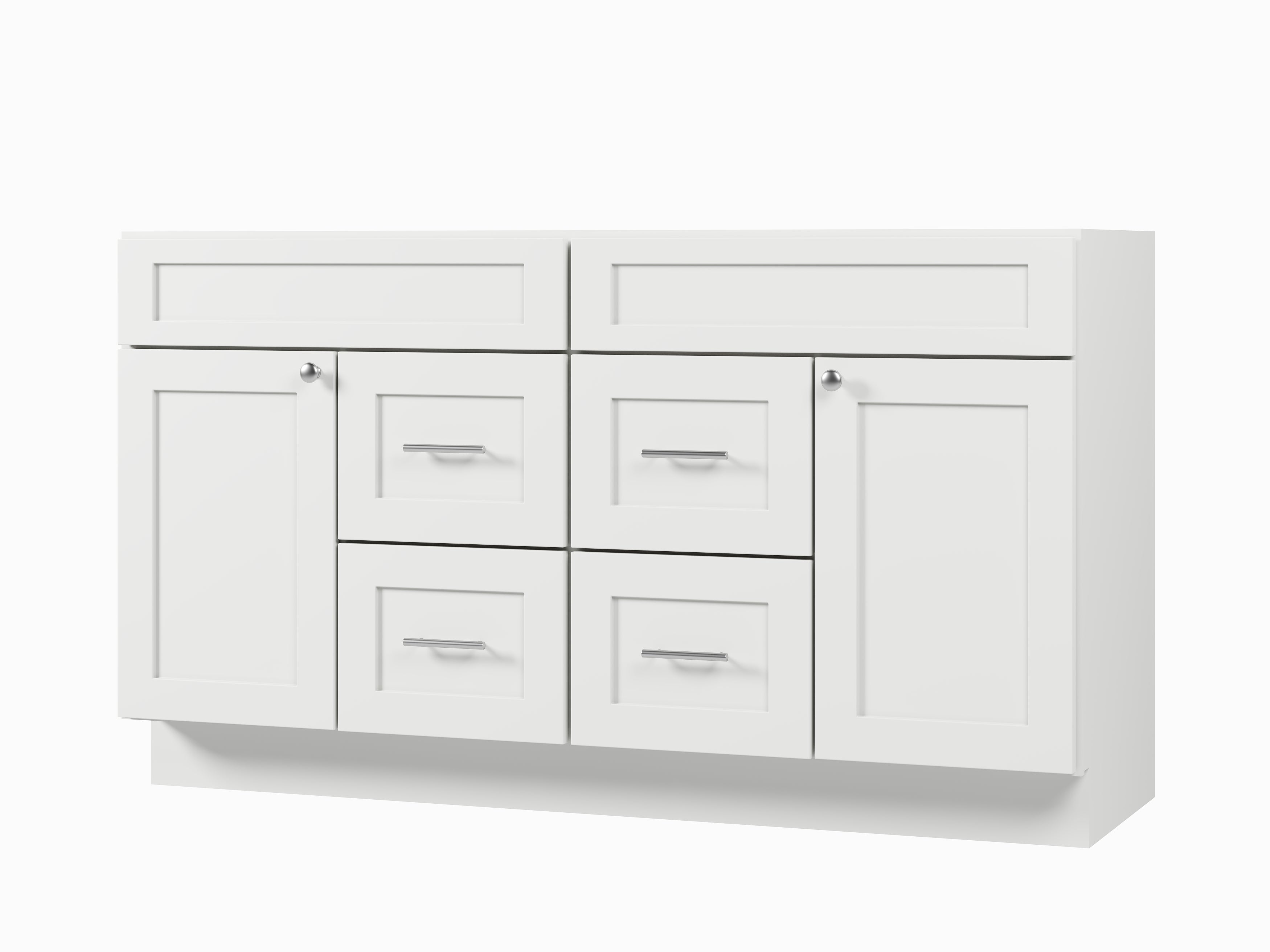 Disar 60'' Double Bathroom Vanity With Drawer Base Only