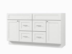 Disar 60'' Double Bathroom Vanity With Drawer Base Only