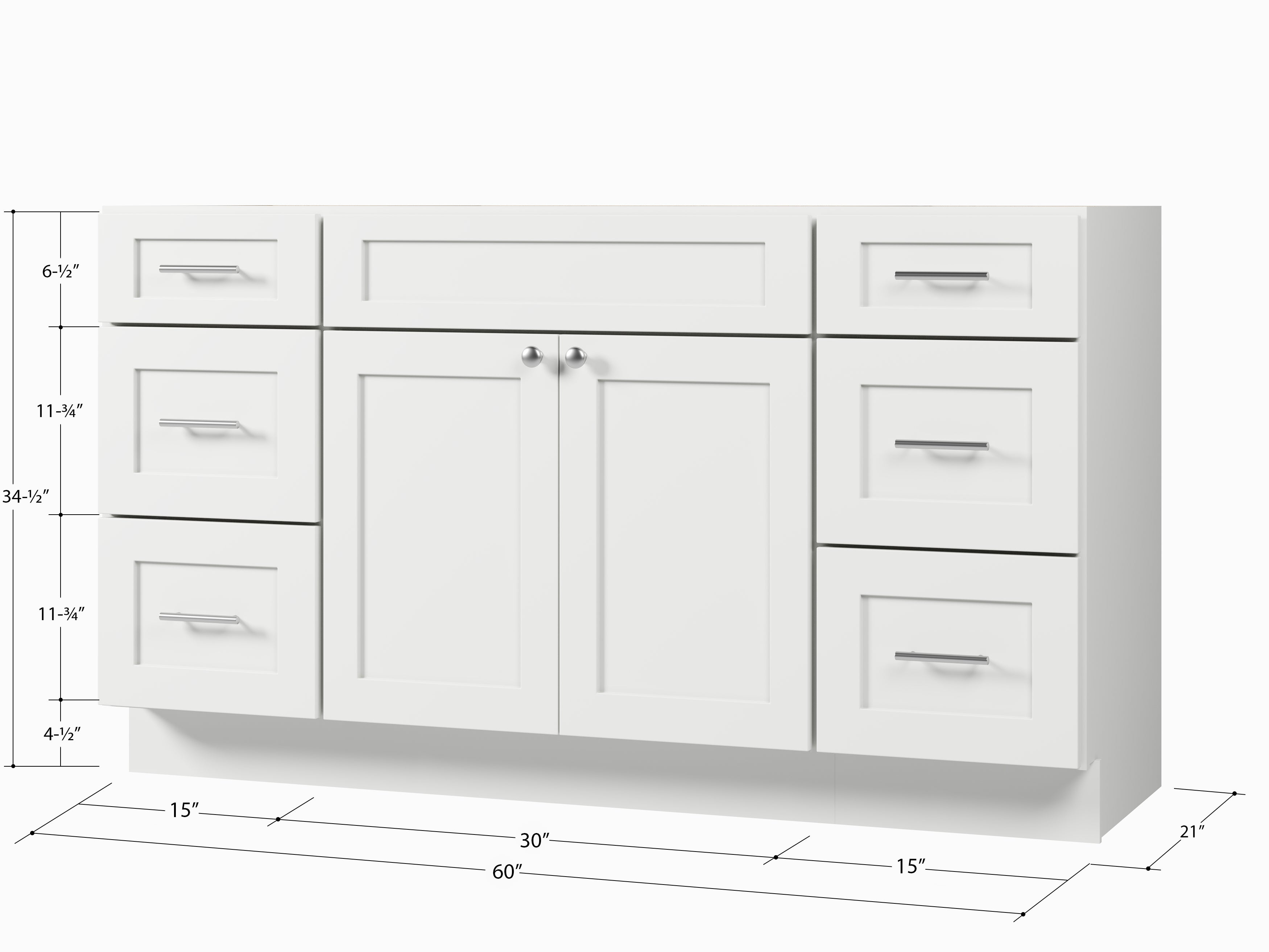 Disar 60'' Single Bathroom Vanity With Drawer Base Only