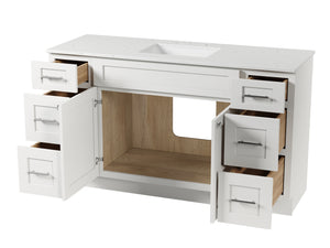 61'' Single Bathroom Vanity with Carrara Quartz Top