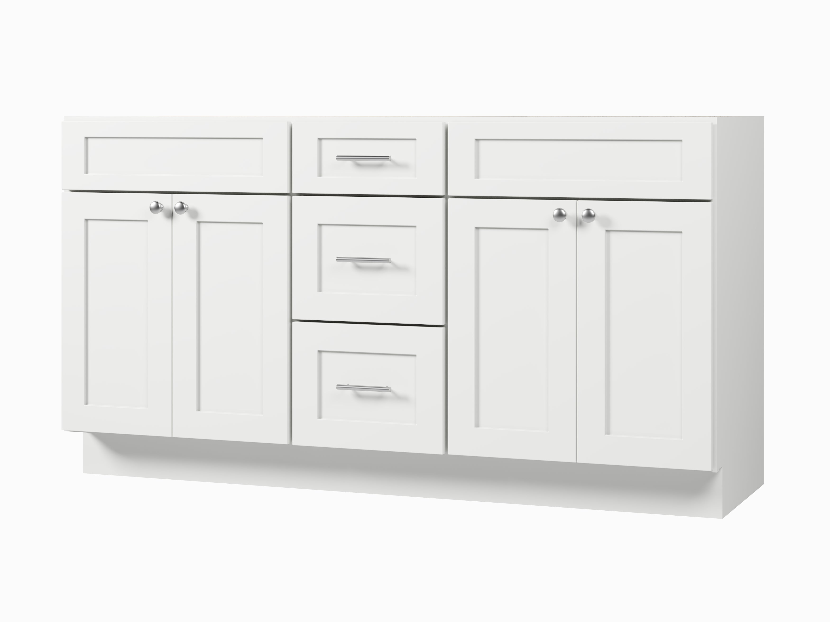 Disar 63'' Double Bathroom Vanity With Drawer Base Only