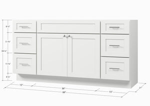 Disar 66'' Single Bathroom Vanity Base Only