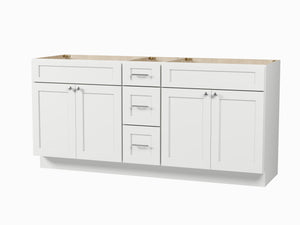 Disar 72" Double Bathroom Vanity Base with Drawers