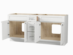 Disar 72" Double Bathroom Vanity Base with Drawers