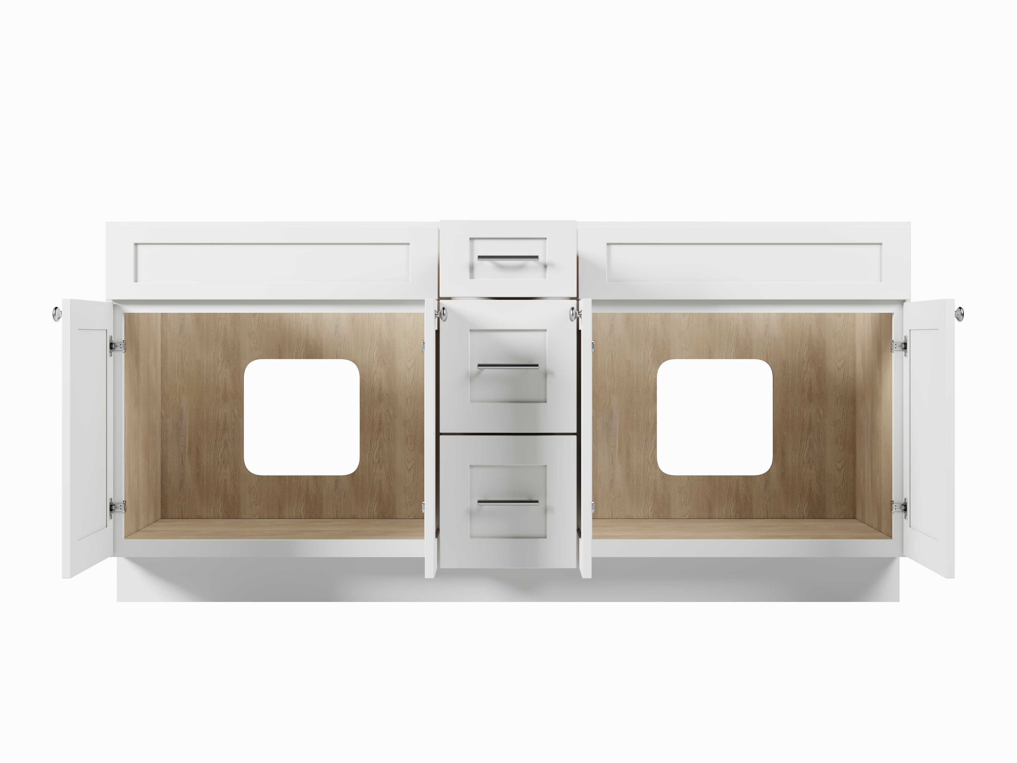 Disar 72" Double Bathroom Vanity Base with Drawers