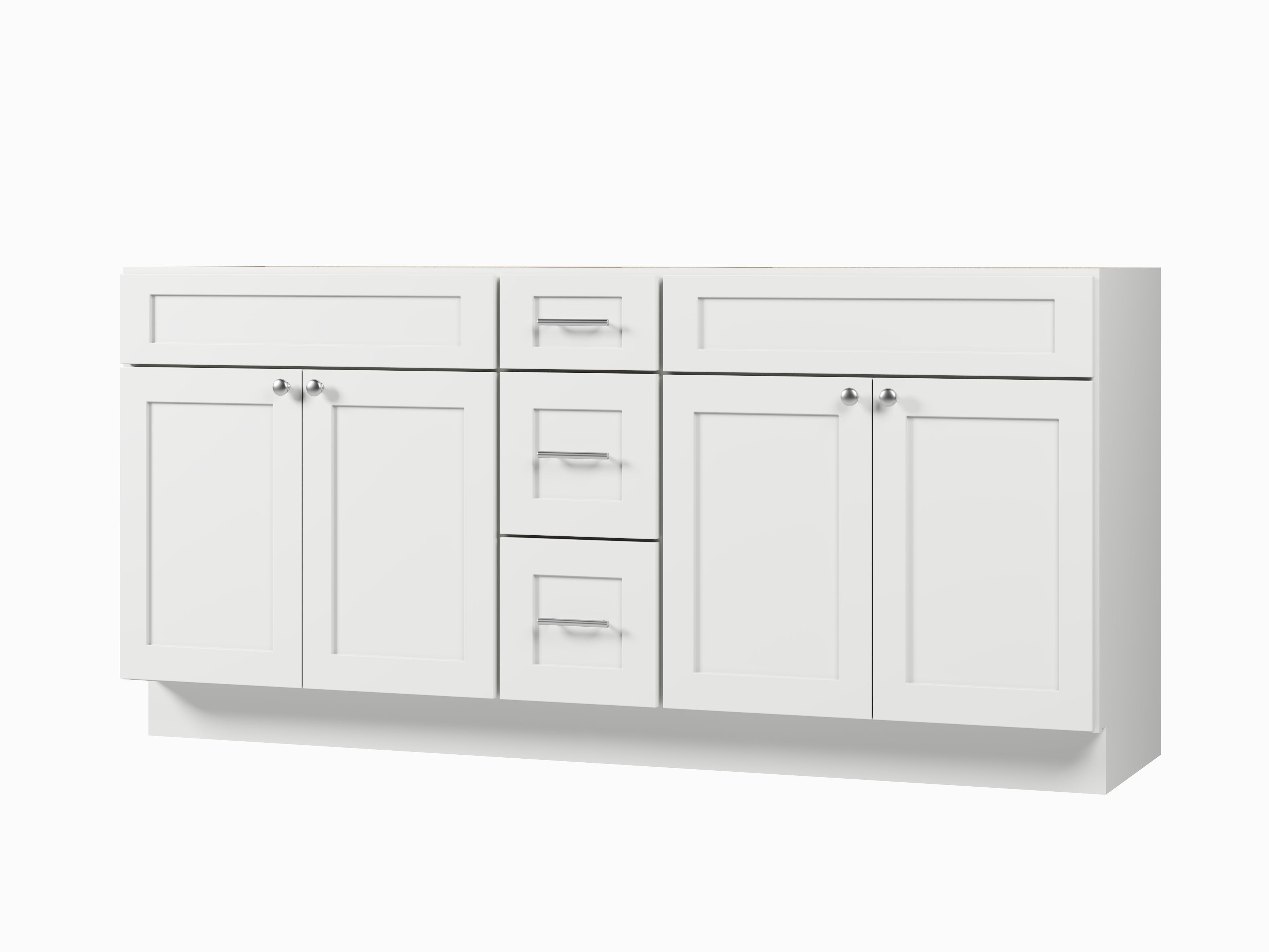 Disar 72" Double Bathroom Vanity Base with Drawers