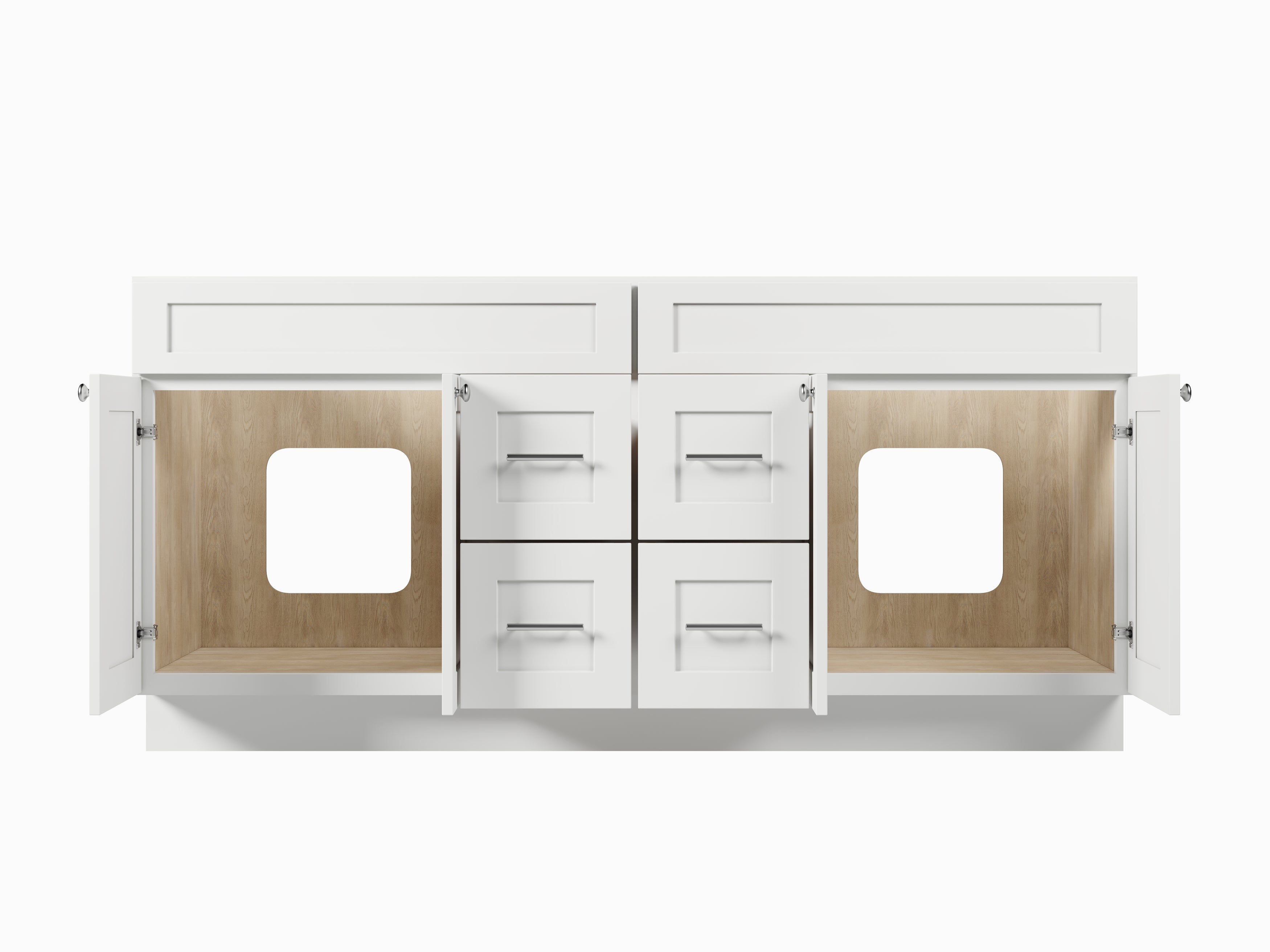 Disar 72'' Double Bathroom Vanity With Drawer Base Only