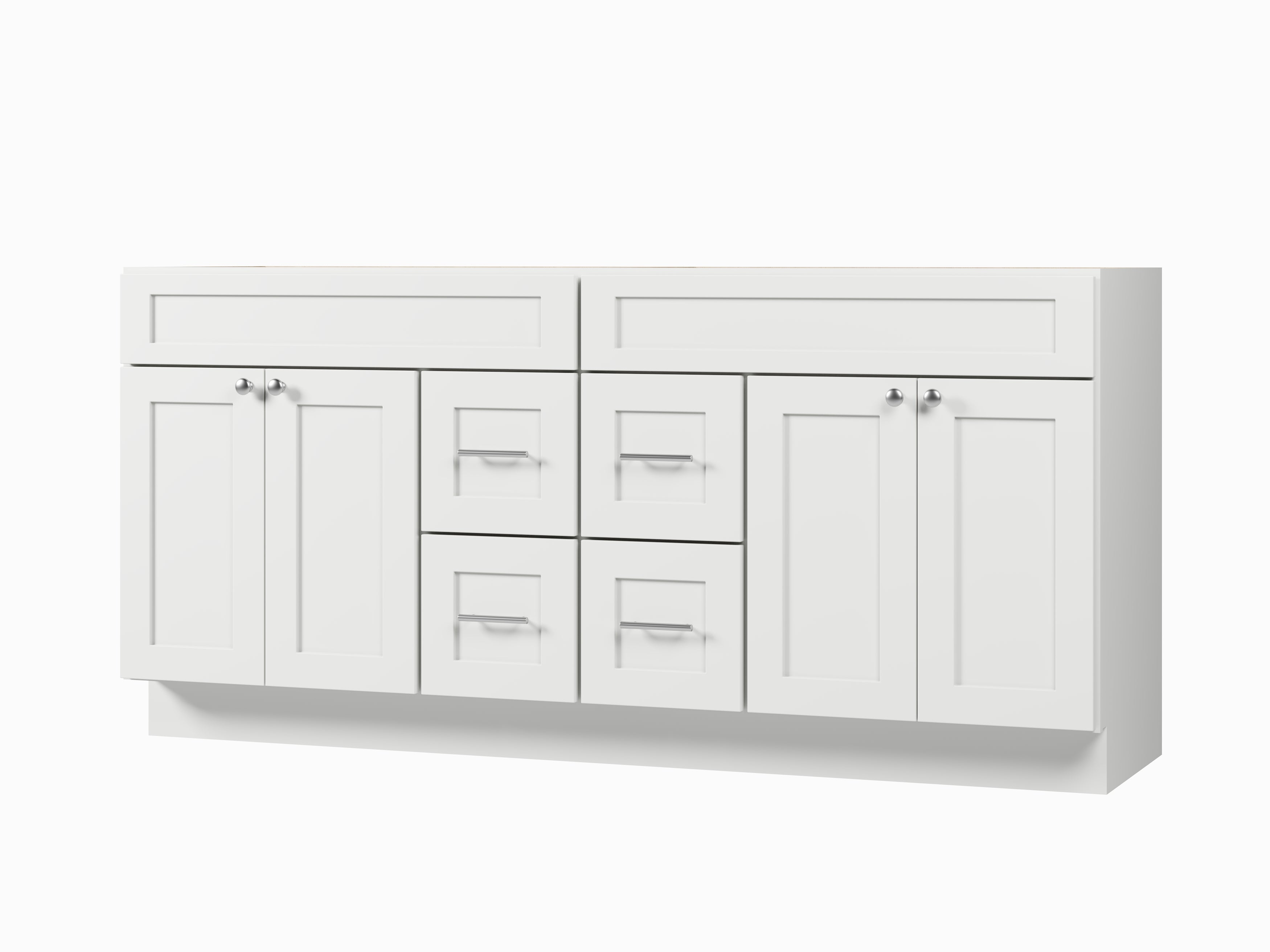 Disar 72'' Double Bathroom Vanity With Drawer Base Only