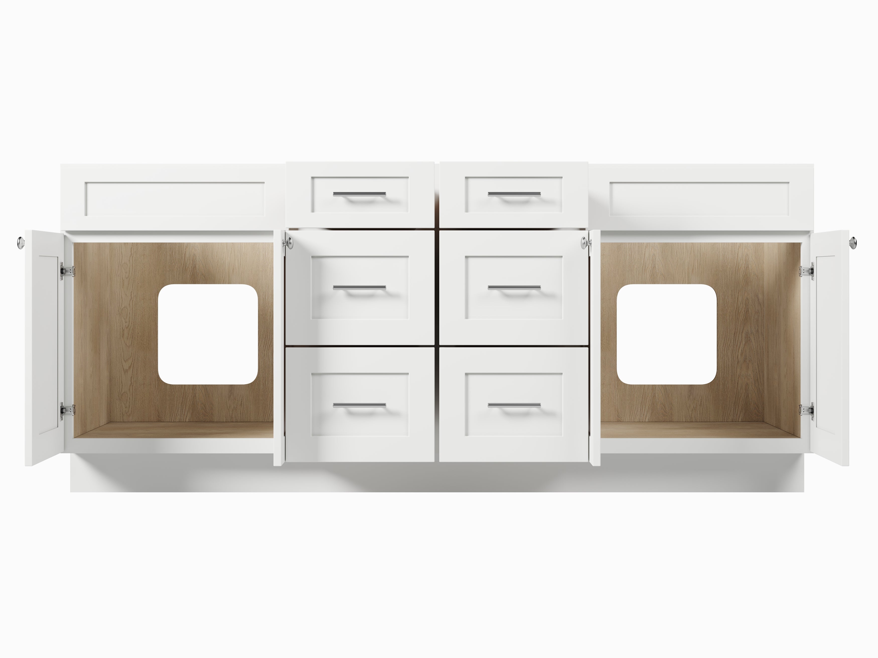 Disar 78'' Double Bathroom Vanity Base only in White