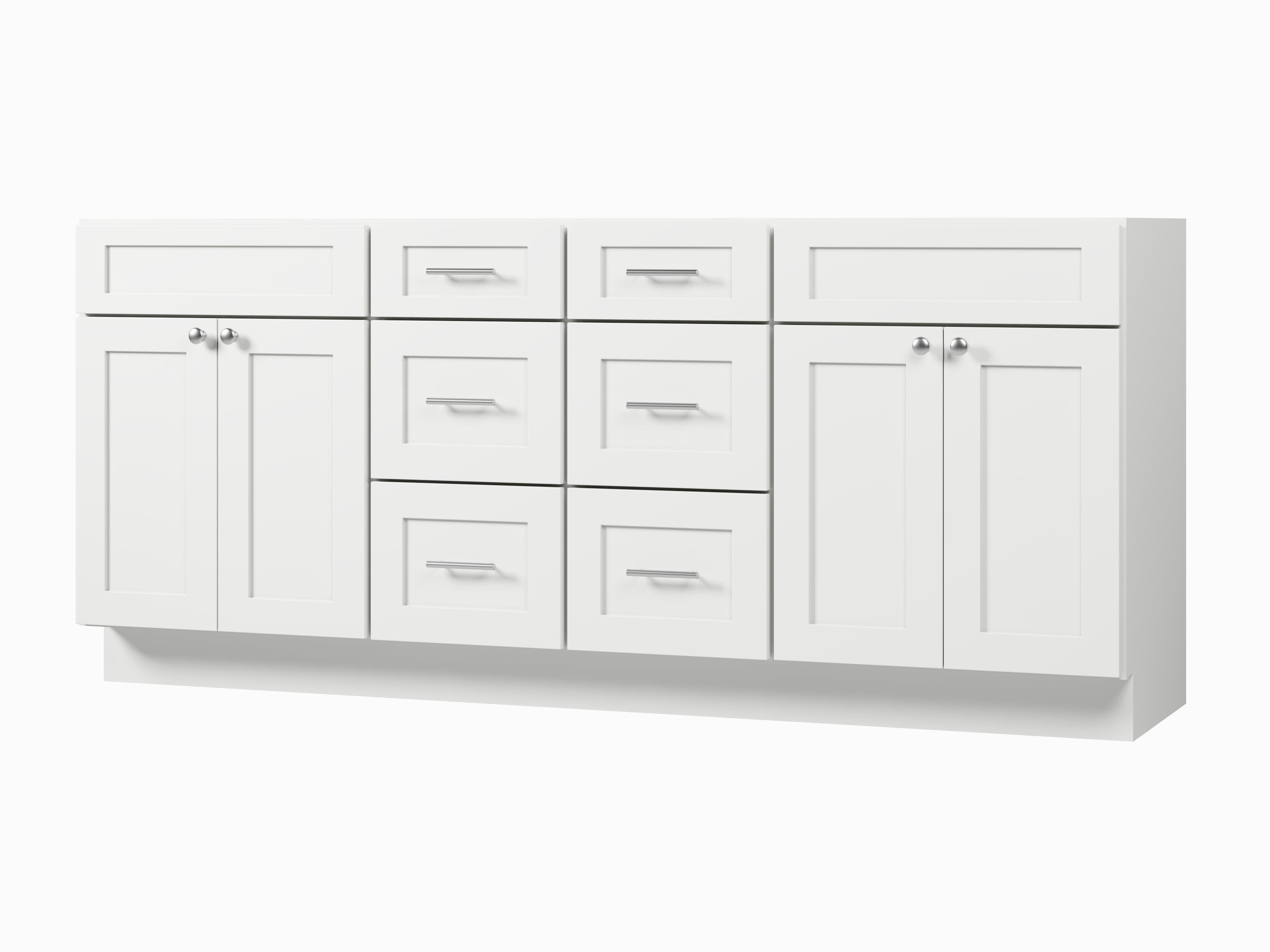Disar 78'' Double Bathroom Vanity Base only in White