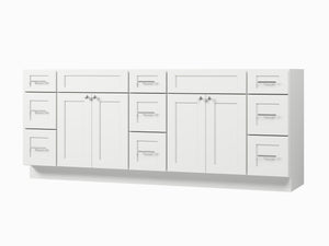 84 Double Bathroom Vanity Base Only