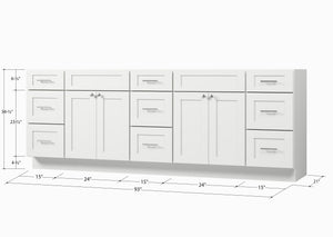 Disar 93'' Double Bathroom Vanity Base only