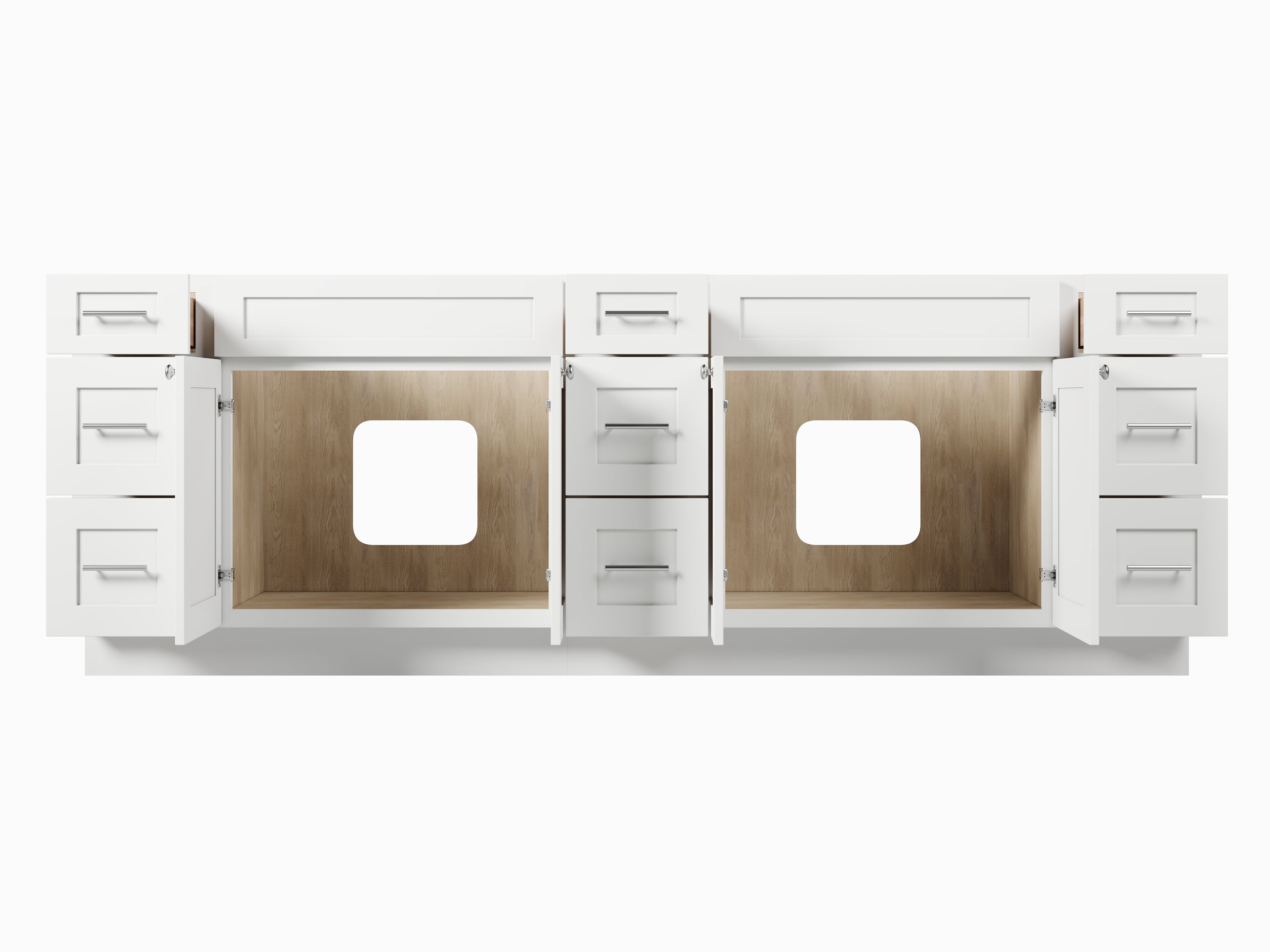 Disar 96" Double Bathroom Vanity Base