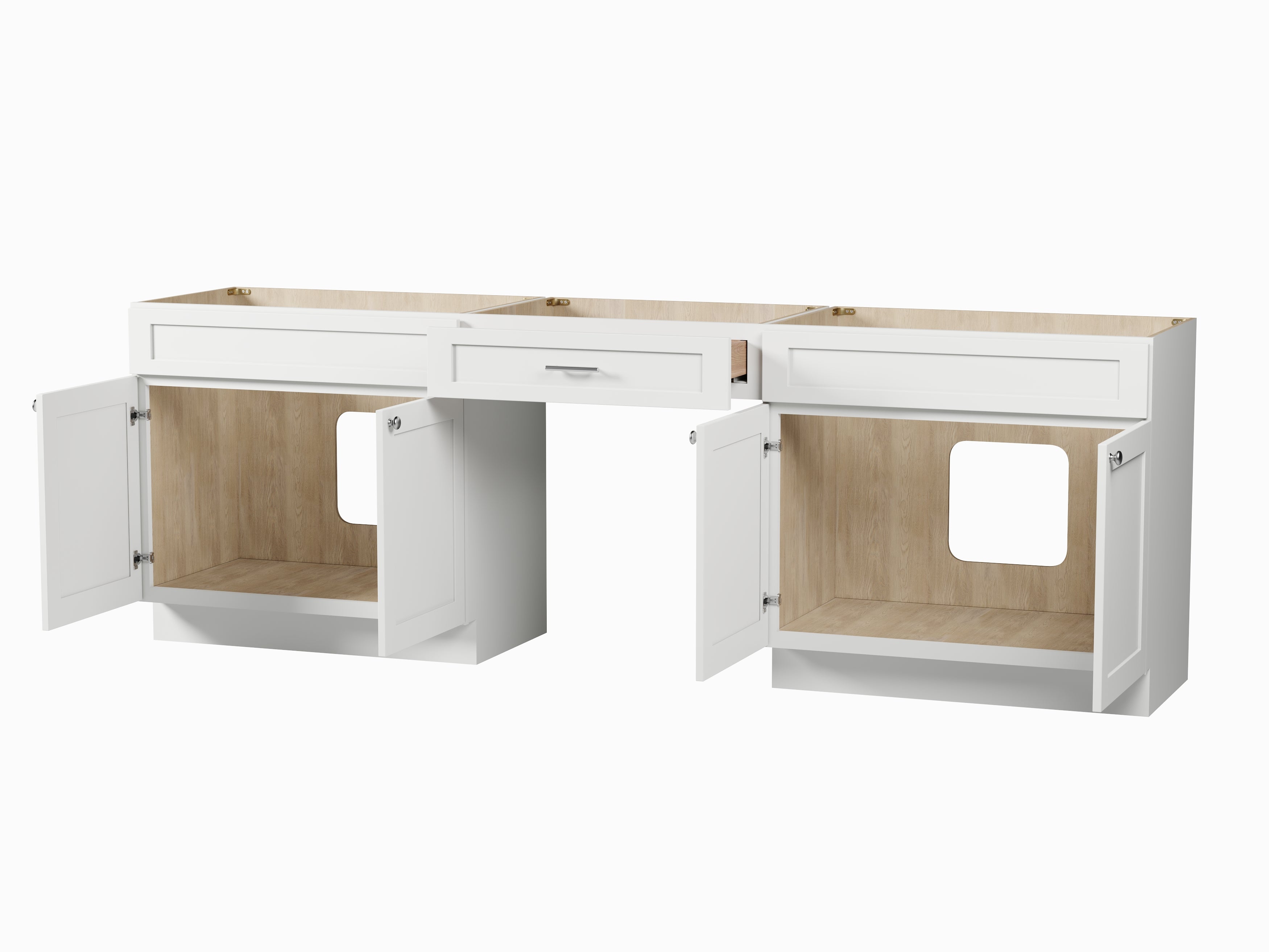 102" Double Bathroom Vanity Base Only