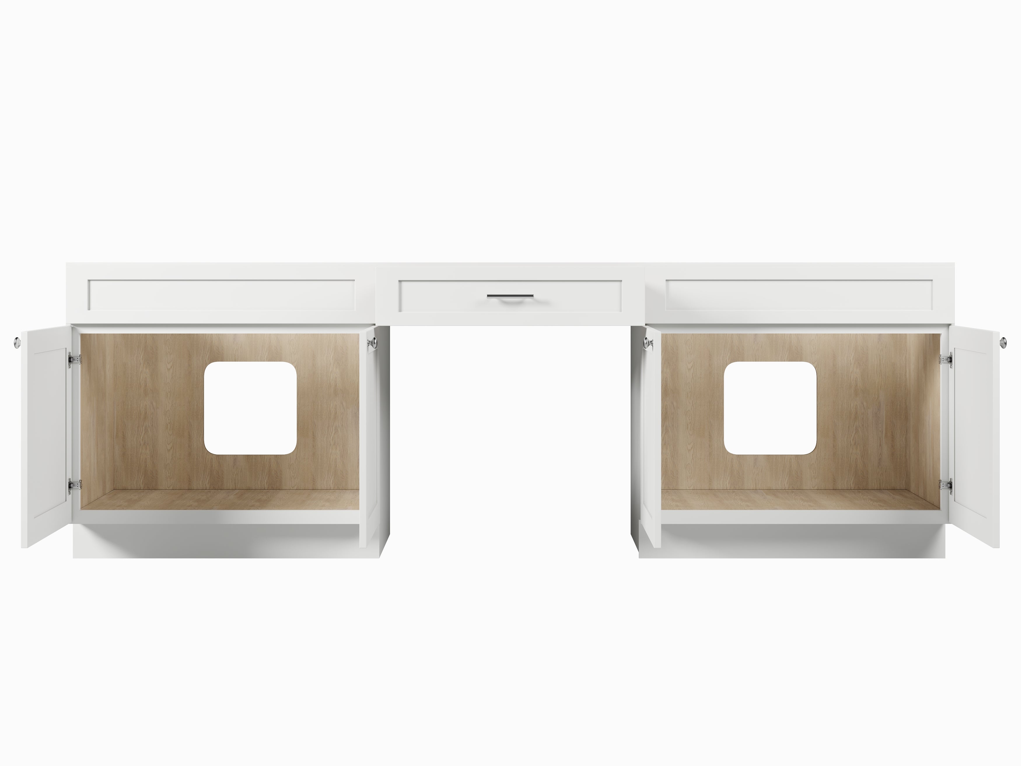 102" Double Bathroom Vanity Base Only