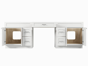 102 Double Bathroom Vanity Base Only With 5 Drawers