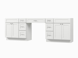 102 Double Bathroom Vanity Base Only With 7 Drawers