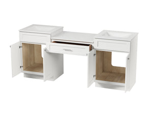 79'' Double Bathroom Vanity Desk with Quartz Top