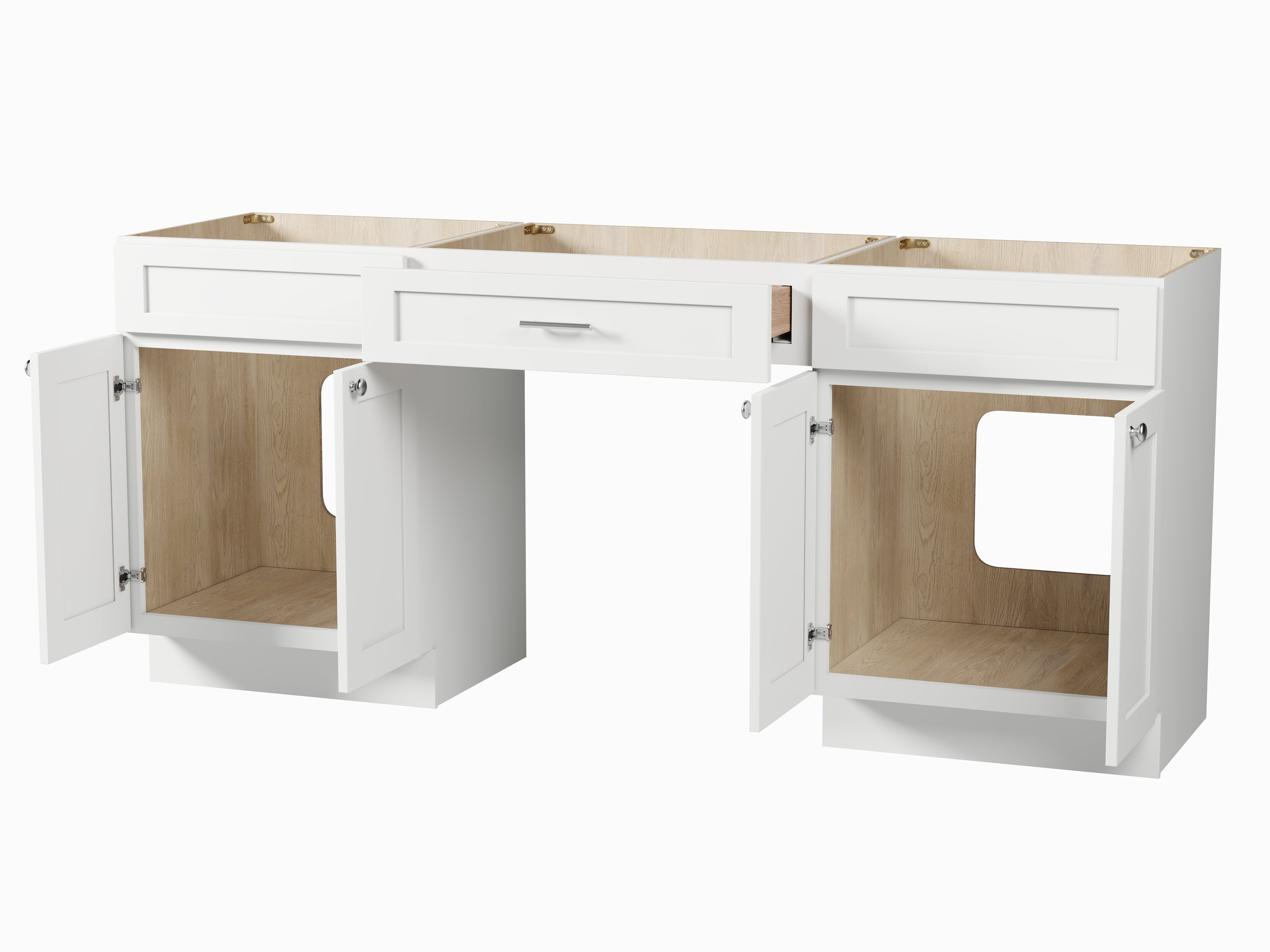 78" Double Bathroom Vanity Base Only