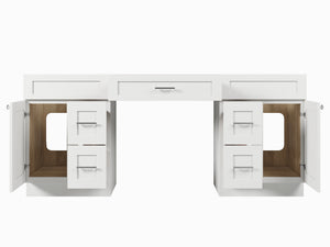78'' Double Bathroom Vanity Base Only, With 5 Drawers