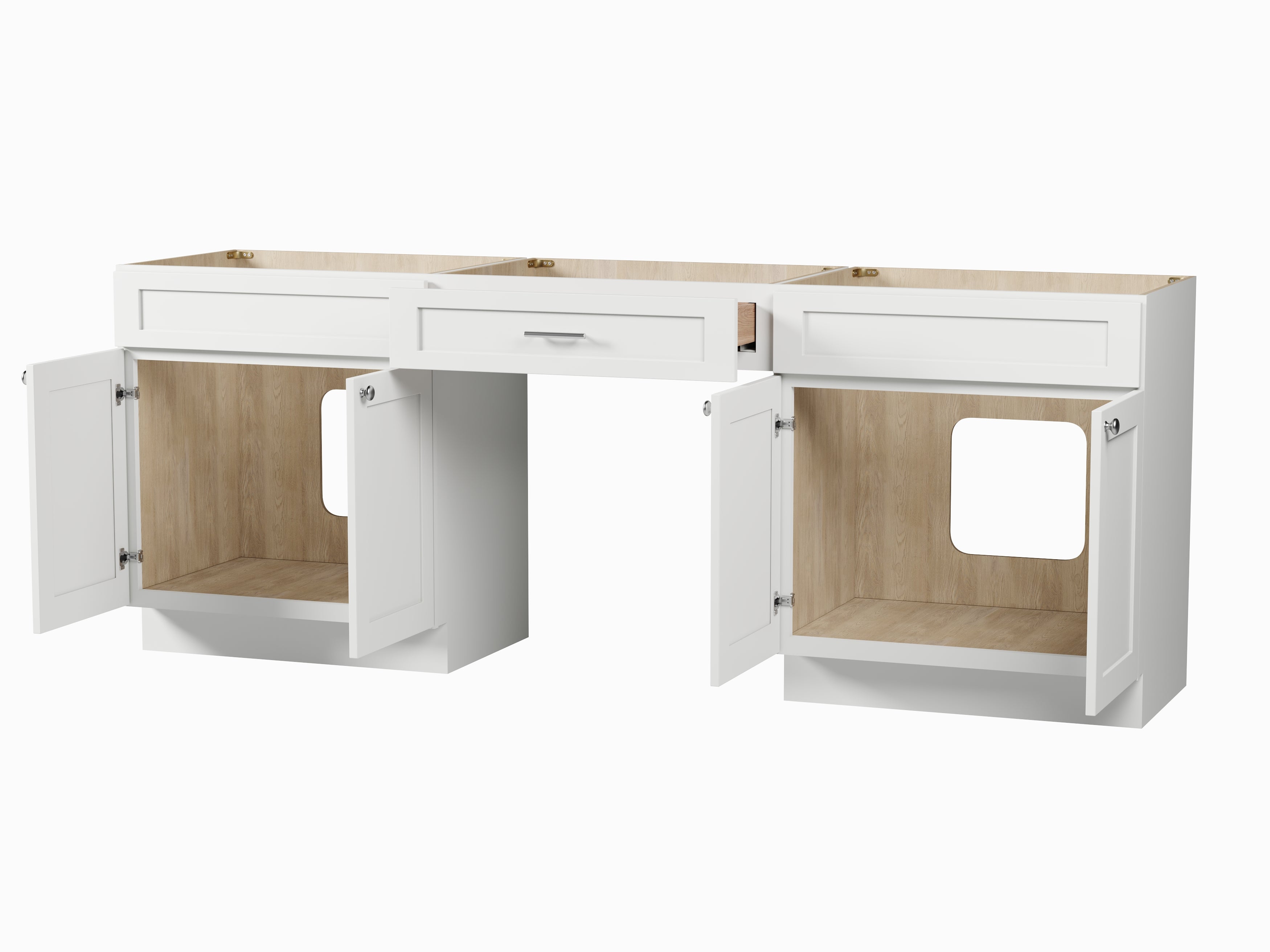 90'' Double Bathroom Vanity Base Only