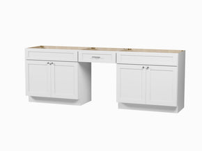 96" Double Bathroom Vanity Base Only