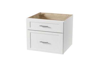 [color:White] 24" Floating Wall Mounted Single Bathroom Vanity, Without Top - front view